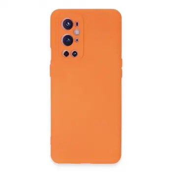 One Plus 9 Pro Kılıf Nano içi Kadife Silikon - Turuncu