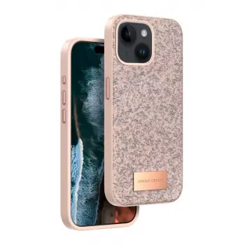 Onegif Apple iPhone 15 Bright Simli Kapak - Pembe