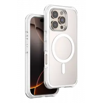 Onegif Apple iPhone 16 Pro Hulk Magsafe Kapak - Beyaz