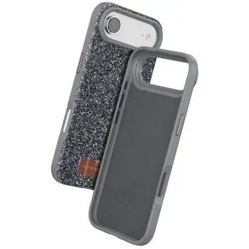 Onegif Apple iPhone 17 Air Bright Simli Kapak - Gümüş