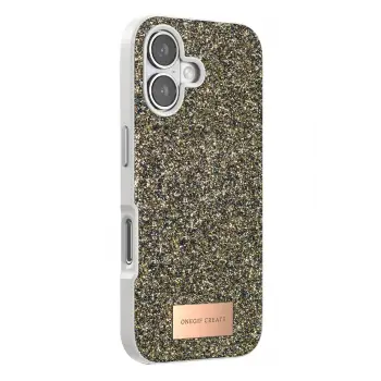 Onegif Apple iPhone 17 Bright Simli Kapak - Çöl Titanyum