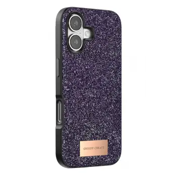 Onegif Apple iPhone 17 Bright Simli Kapak - Derin Mor