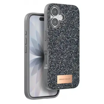 Onegif Apple iPhone 17 Bright Simli Kapak - Gümüş