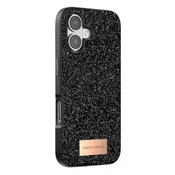 Onegif Apple iPhone 17 Bright Simli Kapak - Siyah