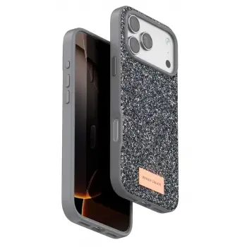Onegif Apple iPhone 17 Pro Bright Simli Kapak - Gümüş