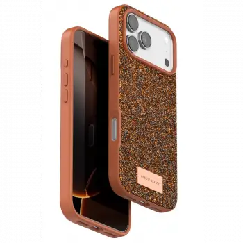 Onegif Apple iPhone 17 Pro Max Bright Simli Kapak - Turuncu
