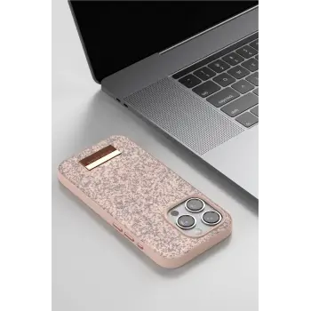 Onegif iPhone 14 Pro Bright Simli Kapak - Gold