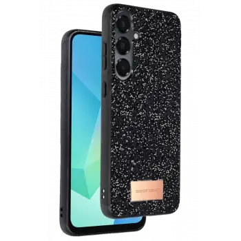 Onegif Samsung Galaxy A36 Bright Simli Kapak - Siyah