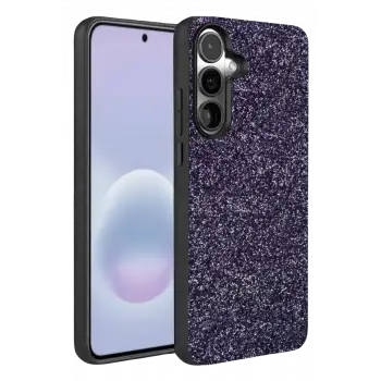 Onegif Samsung Galaxy A37 5G Bright Simli Kapak - Derin Mor