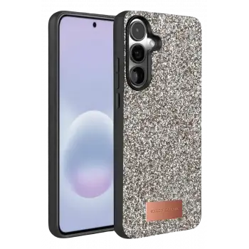 Onegif Samsung Galaxy A57 5G Bright Simli Kapak - Gümüş