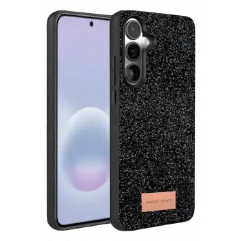 Onegif Samsung Galaxy A57 5G Bright Simli Kapak - Siyah