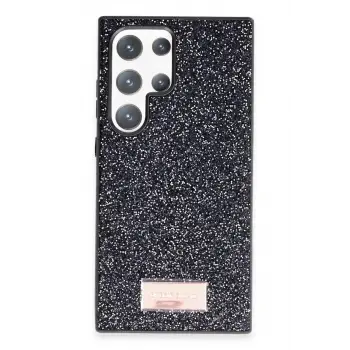 Onegif Samsung Galaxy S23 Ultra Bright Simli Kapak - Siyah