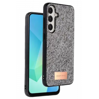 Onegif Samsung Galaxy S24 FE Bright Simli Kapak - Gümüş