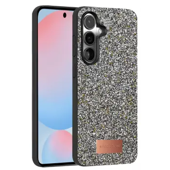 Onegif Samsung Galaxy S24 Plus Bright Simli Kapak - Gold