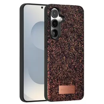 Onegif Samsung Galaxy S25 Bright Simli Kapak - Derin Mor