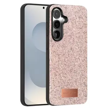 Onegif Samsung Galaxy S25 Bright Simli Kapak - Pembe