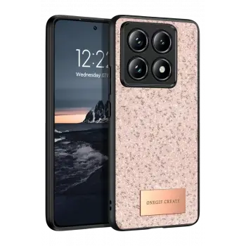 Onegif Xiaomi Mi 14T Pro Bright Simli Kapak - Pembe