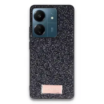 Onegif Xiaomi Redmi 13C Bright Simli Kapak - Siyah