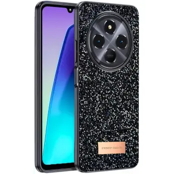 Onegif Xiaomi Redmi 14C Bright Simli Kapak - Siyah