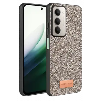 Onegif Xiaomi Redmi 15 4G Bright Simli Kapak - Gümüş