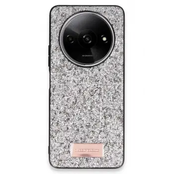 Onegif Xiaomi Redmi A3 4G Bright Simli Kapak - Gümüş