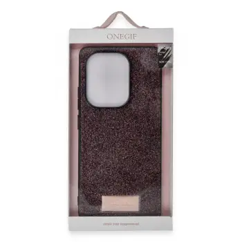 Onegif Xiaomi Redmi Note 13 Pro 4G Bright Simli Kapak - Derin Mor