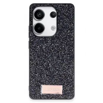 Onegif Xiaomi Redmi Note 13 Pro 4G Bright Simli Kapak - Siyah