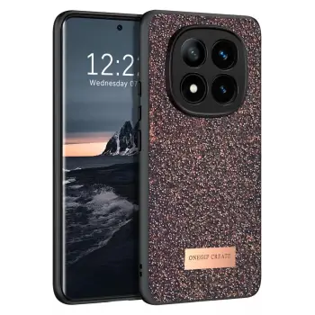 Onegif Xiaomi Redmi Note 14 Pro 4G Bright Simli Kapak - Derin Mor