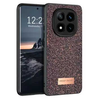 Onegif Xiaomi Redmi Note 14 Pro 4G Bright Simli Kapak - Derin Mor