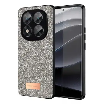 Onegif Xiaomi Redmi Note 14 Pro 5G Bright Simli Kapak - Gold