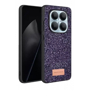 Onegif Xiaomi Redmi Note 15 4G Bright Simli Kapak - Derin Mor