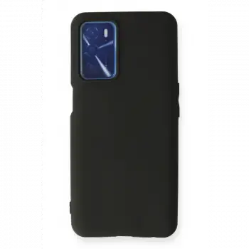 Oppo A55 Kılıf First Silikon - Siyah