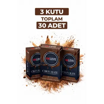 OxLove Chocolate Aromalı Prezervatif 10lu 3 Kutu