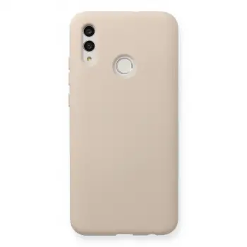 P Smart 2019 Kılıf Nano içi Kadife Silikon - Pudra