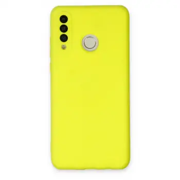 P30 Lite Kılıf Nano içi Kadife Silikon - Sarı