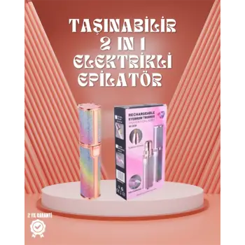 Paslanmaz Çelik Bıçaklı USB Epilatör – Kaş, Üst Dudak ve Çene Tüy Temizleyici