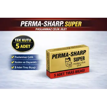 Perma-Sharp Super Paslanmaz Çelik Tıraş Bıçağı 5’li 1 Kutu