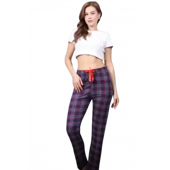 Pijama Altı Modal  Ring Viskon Kumaş-Ekose Desenli