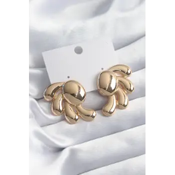 Pirinç Gold Renk Kadın Küpe