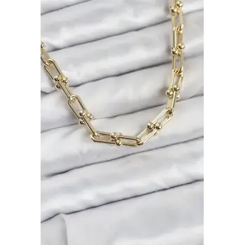 Pirinç Gold Renk Tifani Model Kadın Kolye