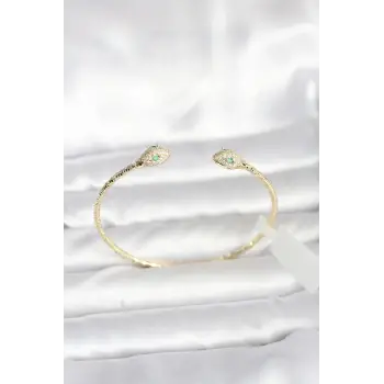 Pirinç Gold Renk Yılan Model Bileklik