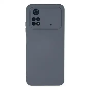 Poco M4 Pro 4G Kılıf Nano içi Kadife Silikon - Gri