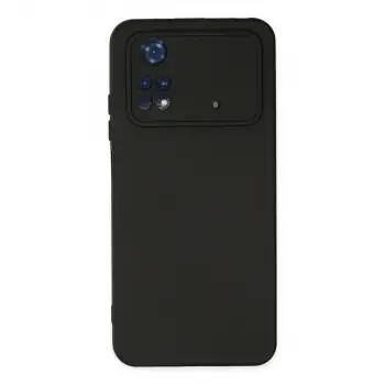 Poco M4 Pro 4G Kılıf Nano içi Kadife Silikon - Siyah