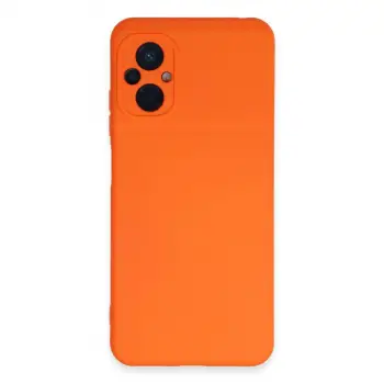 Poco M5 Kılıf Nano içi Kadife Silikon - Turuncu