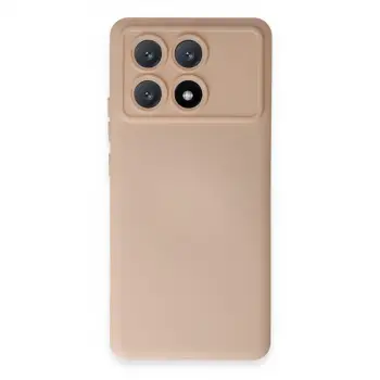 Poco X6 Pro Kılıf Nano içi Kadife Silikon - Pudra