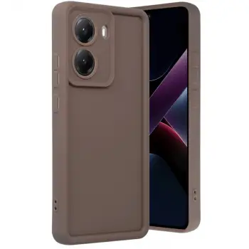 Poco X7 Pro Viera Silikon - Kahverengi