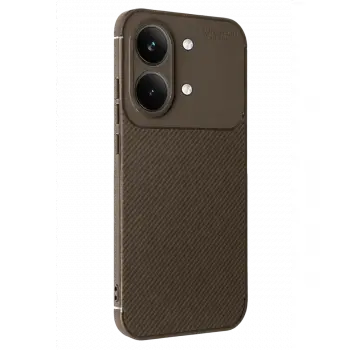 Poco X8 Pro Max Auto Focus Karbon Kapak - Kahverengi