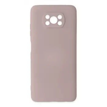 Pocophone X3 Kılıf Nano içi Kadife Silikon - Pudra