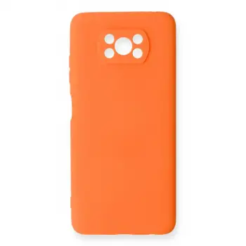 Pocophone X3 Kılıf Nano içi Kadife Silikon - Turuncu