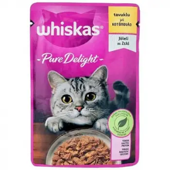 Pouch Pure Delight Jöle İçinde Tavuklu Yetişkin Kedi Konservesi 6 Adet 85 Gr